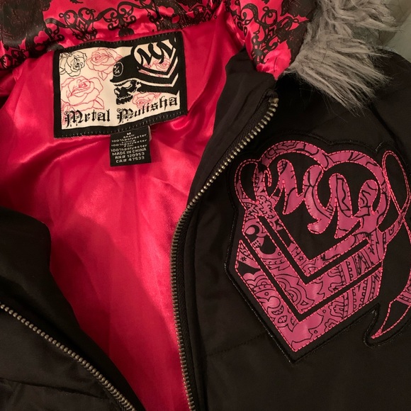 Metal Mulisha fur hoodie jacket black - Picture 8 of 13